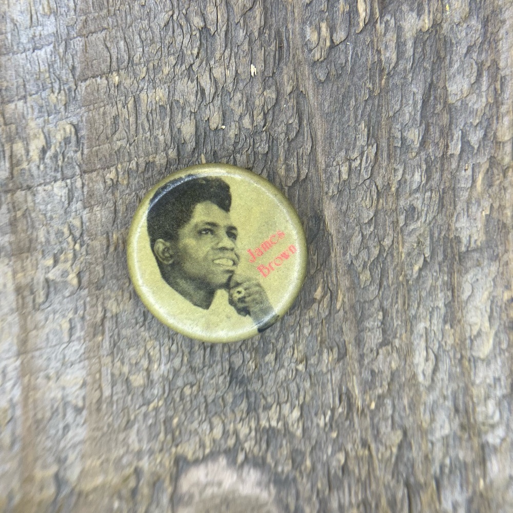 Collectible James Brown Music Memorabilia Button Pin - Iconic